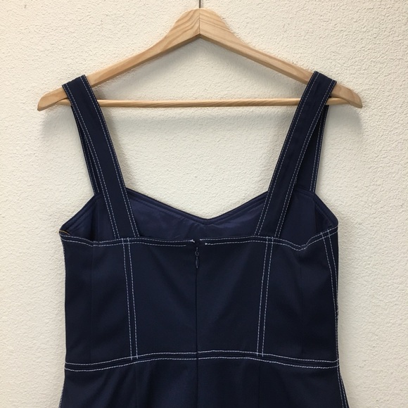 J. Crew Faux Denim Blue Sheath Midi Dress 4 - Picture 6 of 9